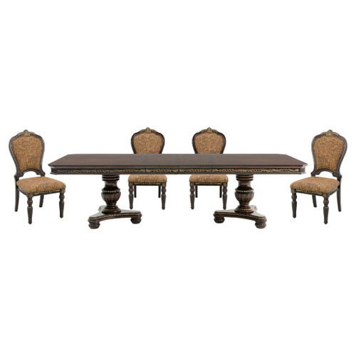 Russian Hill - 5 Piece Dining Room Set (Table & 4 Side Chairs) - Cherry