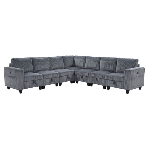 Walterboro - Sectional With Storage, Storage Pouches And Charging Ports