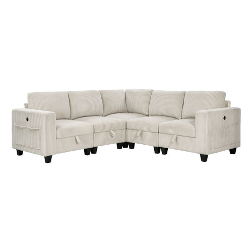 Walterboro - Sectional With Storage, Storage Pouches And Charging Ports