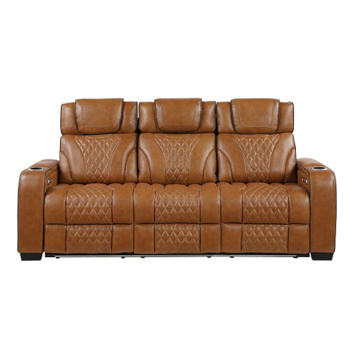 Apex - Power Double Reclining Sofa With Center Drop-Down Cup Holders, Power Headrests, Storage Arms With Cup Holders, Reading Lights, Wireless Charger, Air Massage And Heat, LED Lighting And Charging Ports