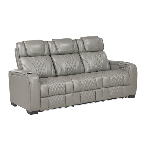 Apex - Power Double Reclining Sofa With Center Drop-Down Cup Holders, Power Headrests, Storage Arms With Cup Holders, Reading Lights, Wireless Charger, Air Massage And Heat, LED Lighting And Charging Ports