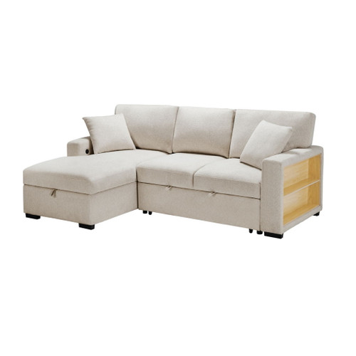 Pompano - Sectional With Chaise, Pull-Out Bed And Hidden Storage, Charging Ports
