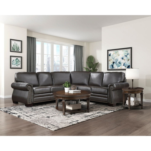Wareham - 3 Piece Sectional - Dark Brown