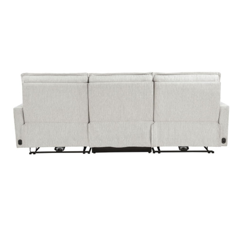 Salida - Power Double Reclining Sofa With Power Headrests - White
