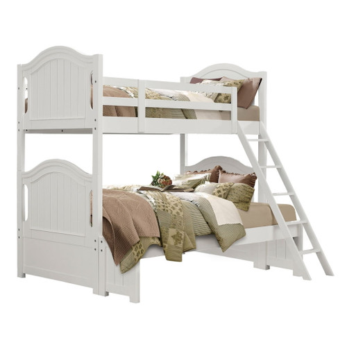 Clementine - Twin / Full Bunk Bed With Twin Trundle - White
