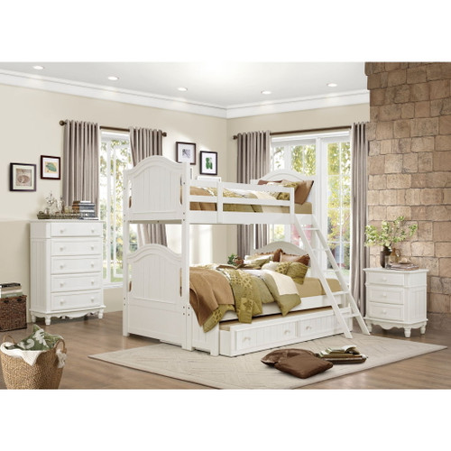 Clementine - Twin / Full Bunk Bed - White