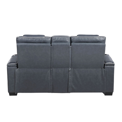Apex - Power Double Reclining Loveseat With Center Console, Power Headrests, Storage Arms With Cup Holders, Wireless Charger, Air Massage And Heat, LED Lighting And Charging Ports
