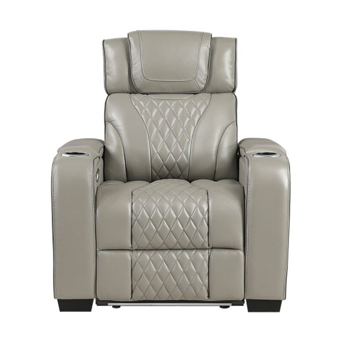Apex - Power Reclining Chair With Power Headrest, Storage Arms With Cup Holders, Air Massage And Heat, LED Lighting And Charging Ports