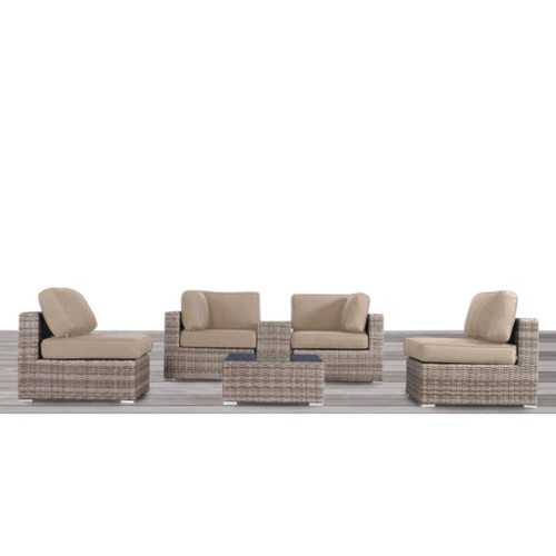 Outdoor Wicker Seating Group With Cushions