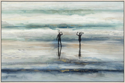 Surfer Stroll - 32" x 48" Framed Wall Art