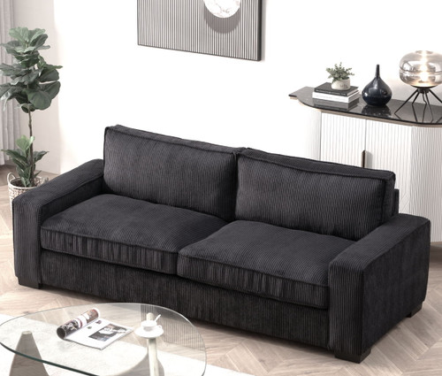 Luxe - Corduroy Sofa With Sleek Design, Spacious And Comfortable 3 Seater Couch Luxe - Corduroy Sofa With Sleek Design, Spacious And Comfortable 3 Seater Couch