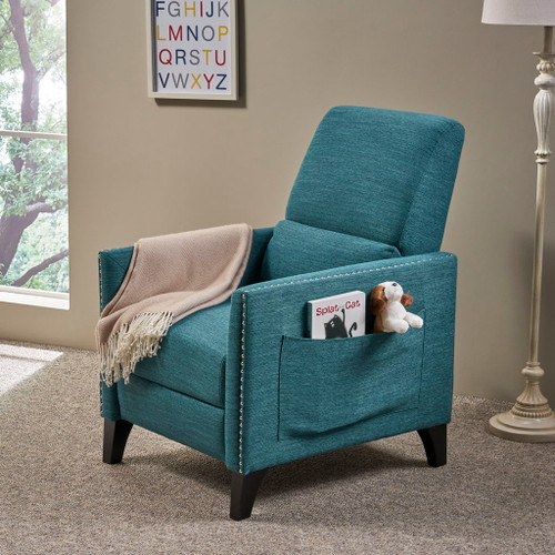 Kiersten - Contemporary Fabric Pushback Recliner