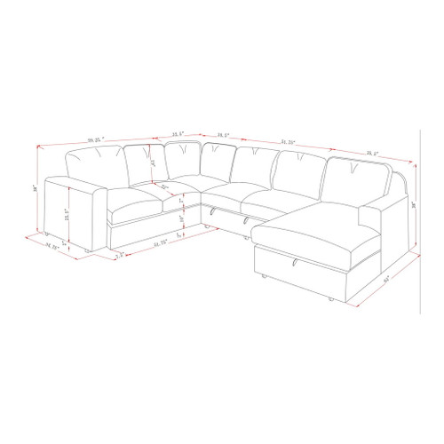 Melody - Sectional Sofa With Cushioning
