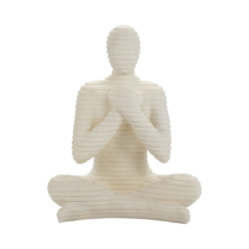 25" Avalon Zen Quartz Resin Statuary - White