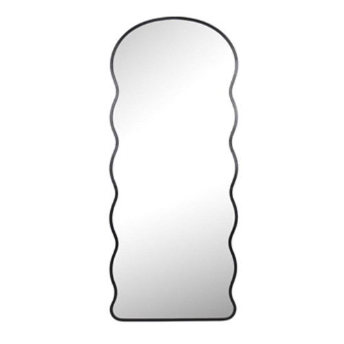 Curvy Edged Leaner Mirror - Black