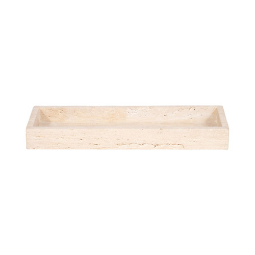 Travertine Rectangular Tray 18" - Tan