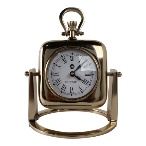 Quincy Aluminum Desk Clock - Gold