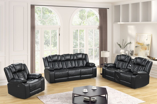 Ace 3PC Reclining Living Room Set in Leather Gel Ace 3PC Reclining Living Room Set in Leather Gel
