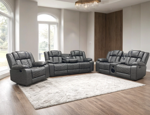 Ace 3PC Reclining Living Room Set in Leather Gel Ace 3PC Reclining Living Room Set in Leather Gel