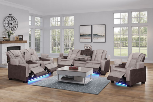 Rodeo 3PC Power Reclining Set in Palomino by Happy Homes