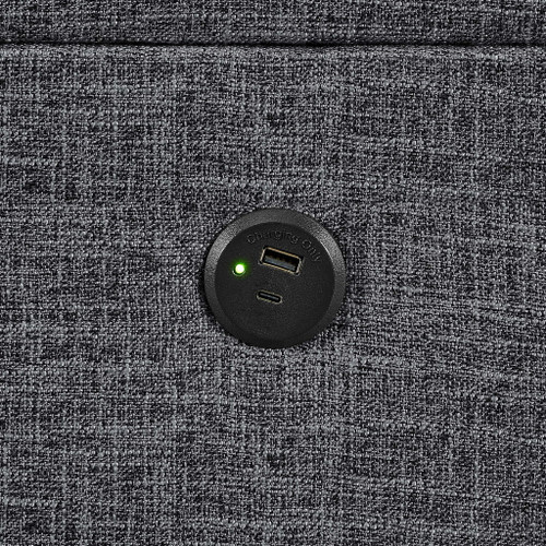 Camden - Power Sectional Sofa With Storage Ottoman And Built In Charging Ports - Gray