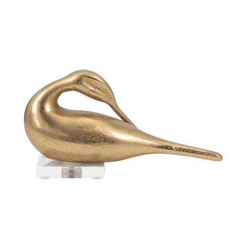 12" Dreanna Bird Statuary - Gold
