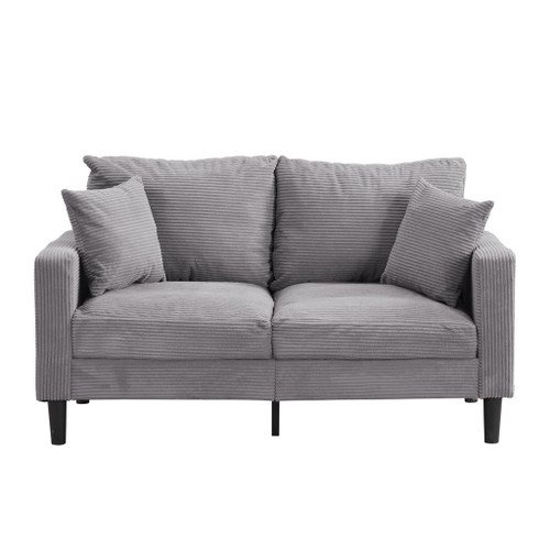 High Resilience Loveseat Sofa With Wooden Frame