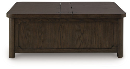 Breckington - Cocktail Table With Storage - Dark Brown