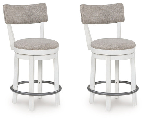 Robbinsdale - Upholstered Swivel Barstool (Set of 2) - Antique White Robbinsdale - Upholstered Swivel Barstool (Set of 2) - Antique White