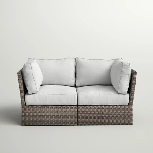 Modern Patio Wicker Loveseat With Cushions Modern Patio Wicker Loveseat With Cushions