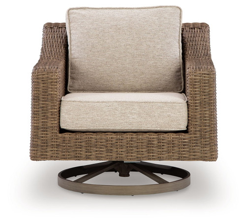 Laguna Heights - Swivel Lounge With Cushion - Beige