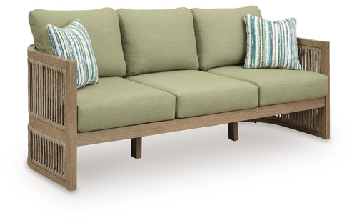 Serena Shores - Sofa With Cushion - Beige / Green Serena Shores - Sofa With Cushion - Beige / Green