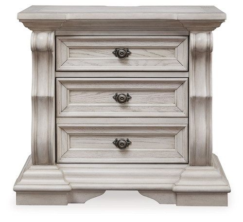 Bruchandi - Three Drawer Night Stand - Antique White