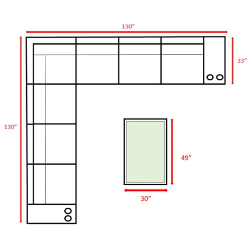 Outdoor Wicker Sectional With Weather Resistant Cushions And Table