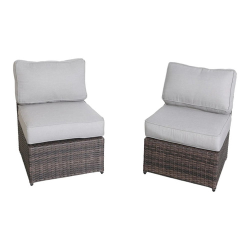 Outdoor Wicker Sectional With Weather Resistant Cushions And Table