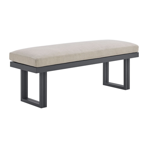 Playa - Dining Bench - Dark Gray / Beige Playa - Dining Bench - Dark Gray / Beige