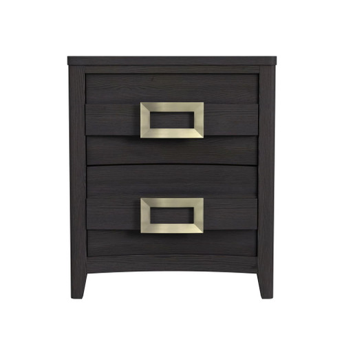 Tobias - 2-Drawer Nightstand With USB - Black