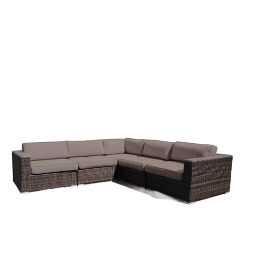 Ana - Outdoor Sectional Sofa With Cushions - Brown Ana - Outdoor Sectional Sofa With Cushions - Brown