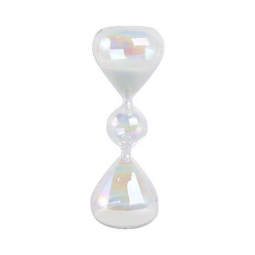 8" x 3" Glass 10 Min Bubble Sandtimer - Iridescent 8" x 3" Glass 10 Min Bubble Sandtimer - Iridescent