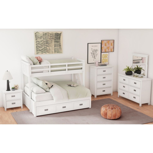 Hampton Kids - Bunk With Ladder And Trundle Bedroom Set