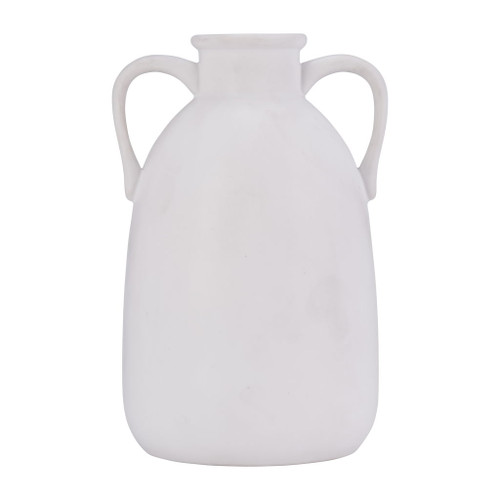 Cer Eared Vase 10" - White Cer Eared Vase 10" - White