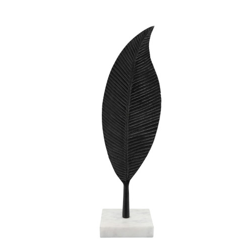 Metal Leaf Table Deco 19" - Black Metal Leaf Table Deco 19" - Black