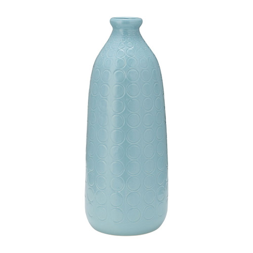Ceramic Circles Vase 16" - Aqua Haze Ceramic Circles Vase 16" - Aqua Haze