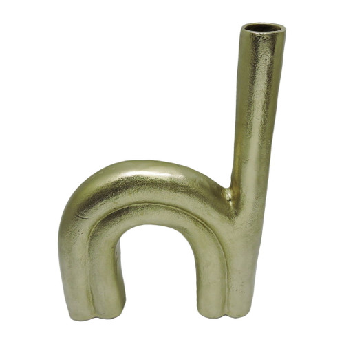 Metal 15" Double Arch Vase - Champagne Metal 15" Double Arch Vase - Champagne