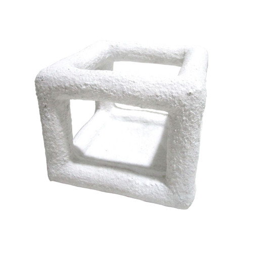 6" Textured Open Square Object - White 6" Textured Open Square Object - White
