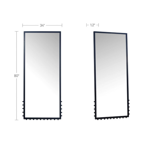 Figaro - Floor Mirror - Black