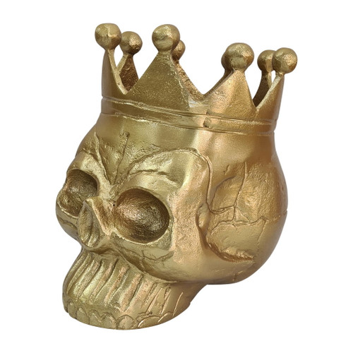 Skull With Crown - Gold Skull With Crown - Gold