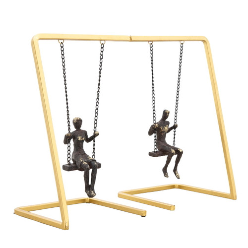 Swinging People Bookends (Set of 2) - Gold Swinging People Bookends (Set of 2) - Gold