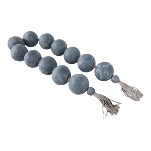Cardiff Eco-Mix Garland With Leather Tassels - Blue Cardiff Eco-Mix Garland With Leather Tassels - Blue
