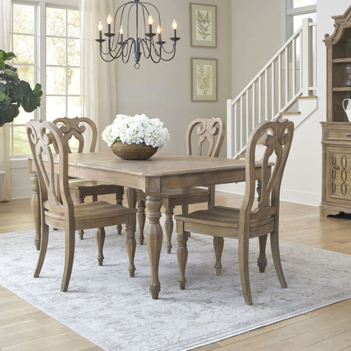 Magnolia Manor - 5 Piece Rectangular Table Set - Brown Magnolia Manor - 5 Piece Rectangular Table Set - Brown